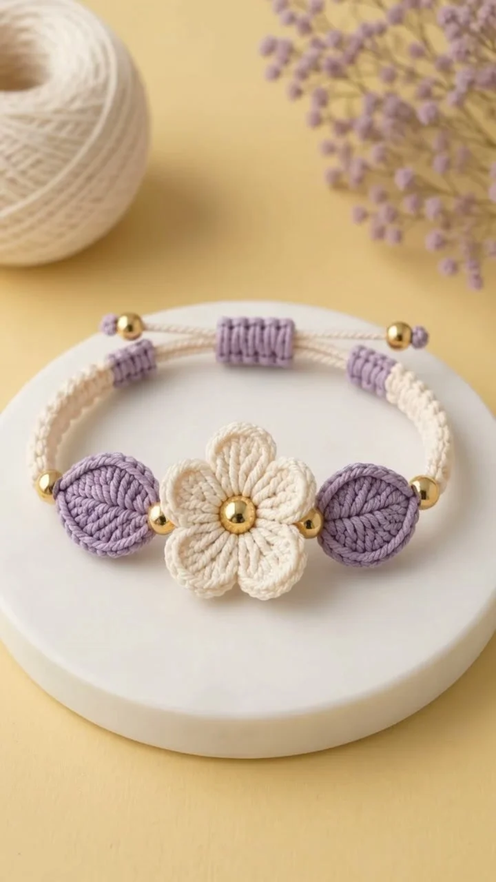 Handmade crochet bracelet gift for a special friend or family member
