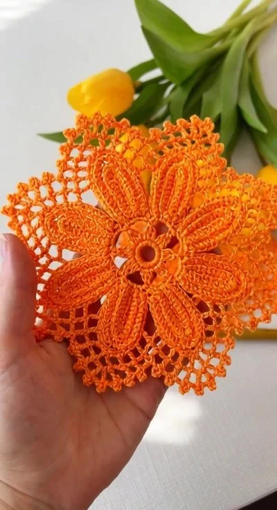 Stunning design from a crochet project showcasing intricate patterns and vibrant colors.